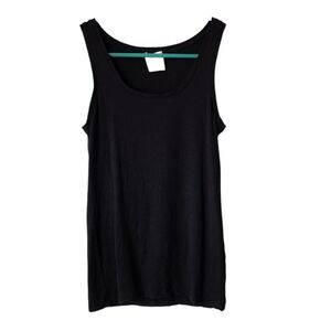 98 NINETY‎ EIGHT ultra soft basics bamboo tank in black minimalist size S